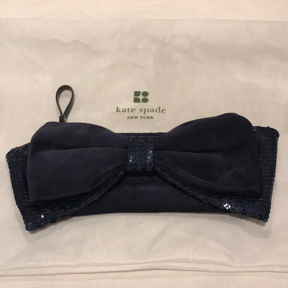 Kate Spade Bow Becca Suede Clutch